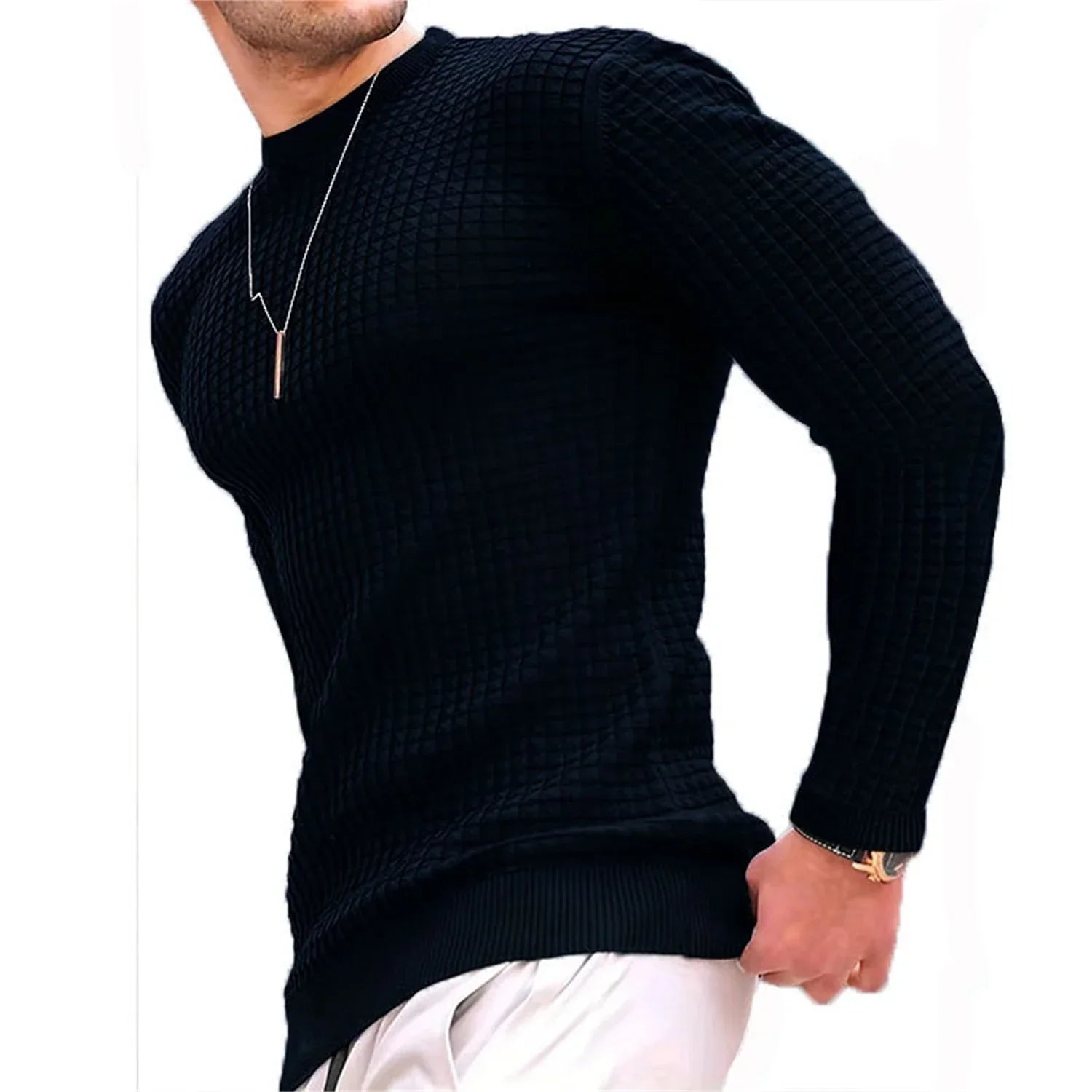 Jacquard Textured Sweater