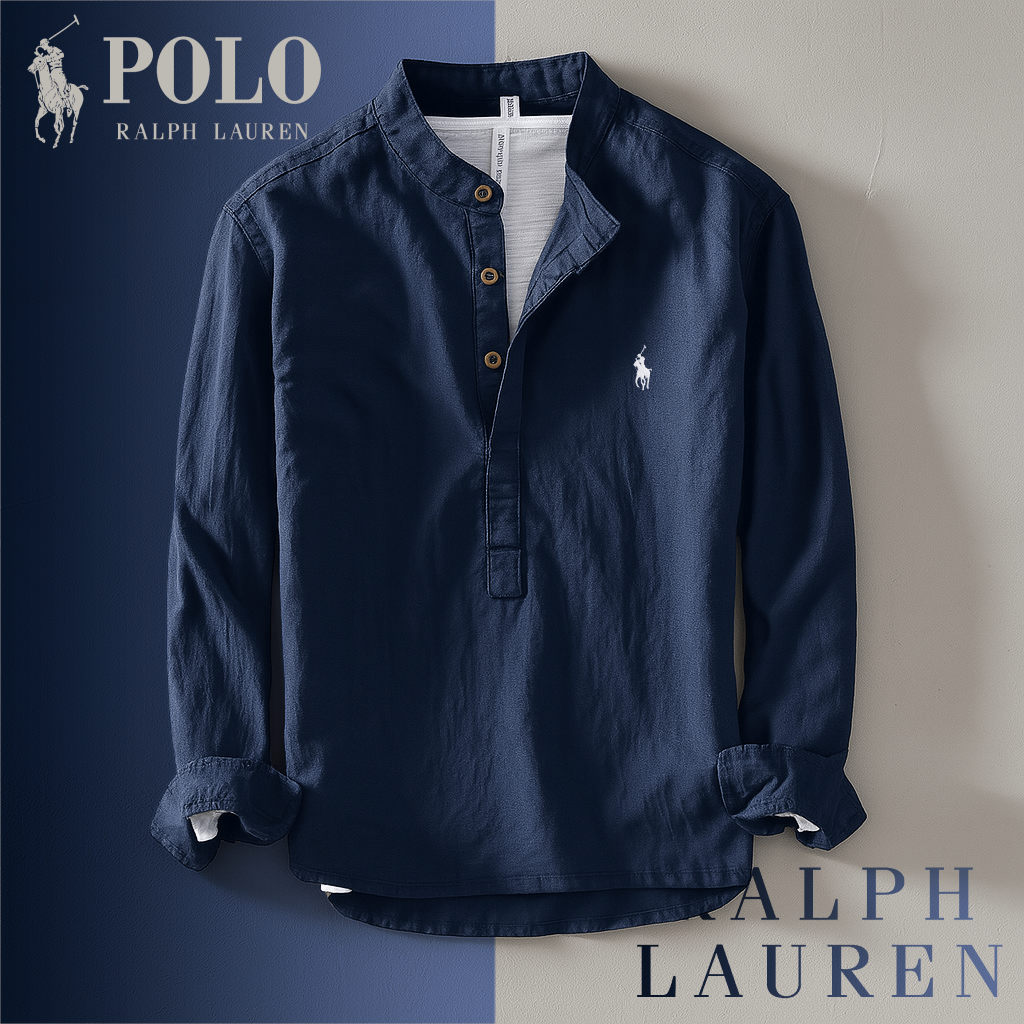 RL - Shirt With Stand-Up Collar